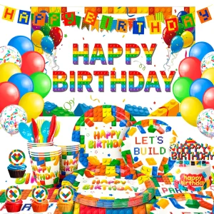 Building Blocks Birthday Party Supply Set