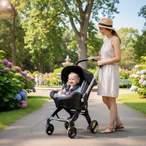 Foldable baby stroller