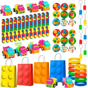 Building Block Birthday Party Favor Bags