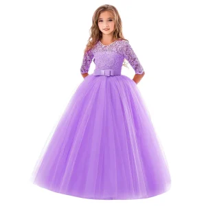 Girls Formal Long Sleeve Dress