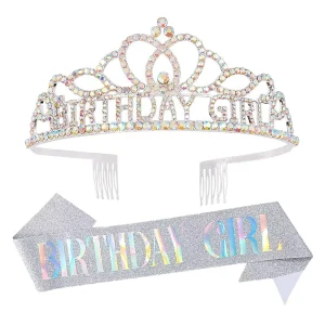 Birthday Crown and Sash Set