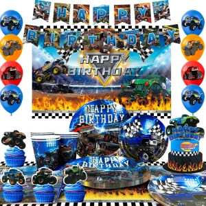Monster Truck Birthday Party Supply Set