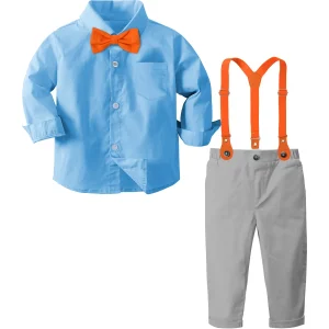 Toddler Boy Suspender Outfits Set