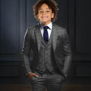 Boy Plaid Suit
