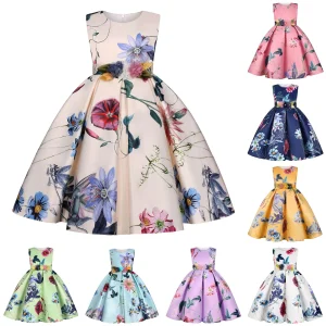 Vintage Print Festive Dress