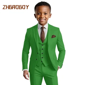 Kids Formal Blazer Vest Pant Suit