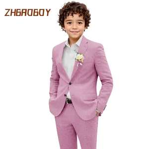 Boys Linen Suit 2 Piece Suits
